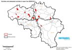 Suicide hotspots on open line in Belgium(Source: INFRABEL