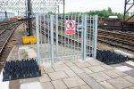 Example from the UK (Manchester Piccadilly)(Rubber anti-trespass panels at platform end in combination with fencing and prohibitive signage
